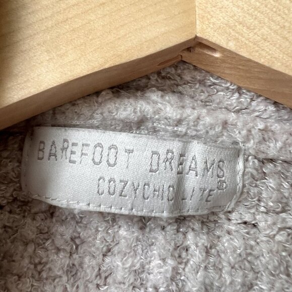 Barefoot Dreams CozyChic Lite Open Front Cardigan Long Sleeve Pockets Beige Wome - Picture 2 of 2